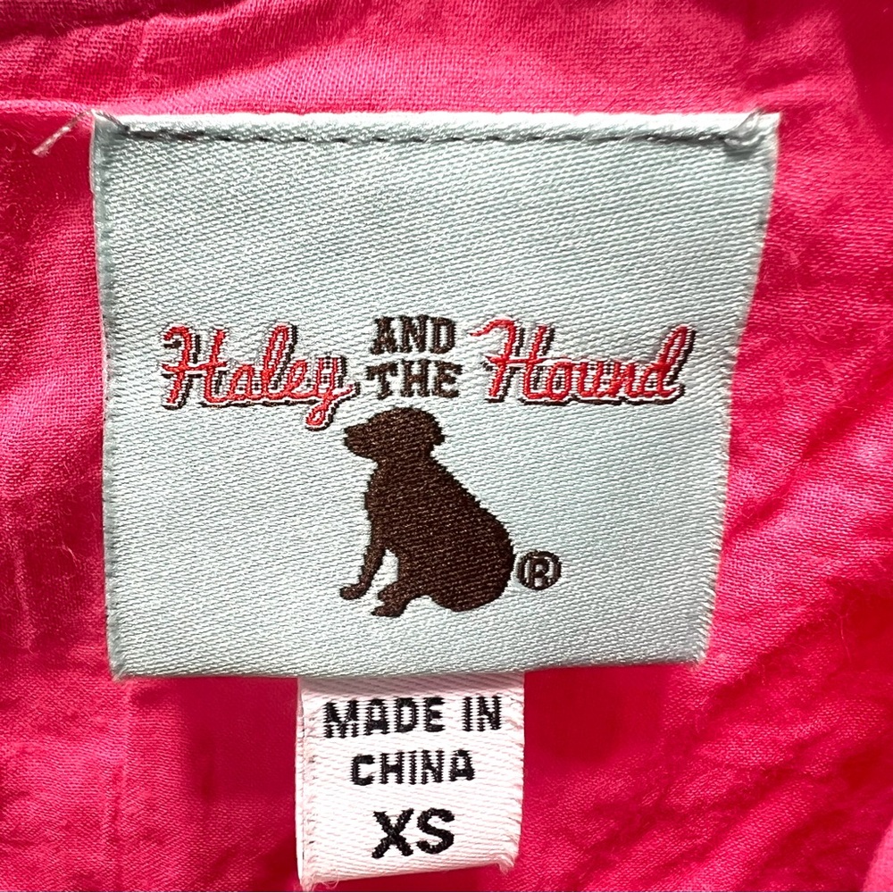 HALEY & THE HOUND Pink Eyelet Cap Sleeve Peplum Top Blouse Size XS - Picture 6 of 9
